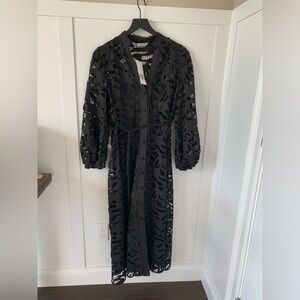 Zara Black Long Sleeve Dress